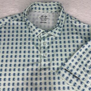 Snake Eyes Golf Polo‎ Shirt Beer Mug Allover Print Men's XXL 2XL Poly Stretch